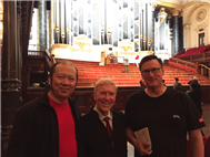 Karl with Organists Peter Kneeshaw and Alan Caradus